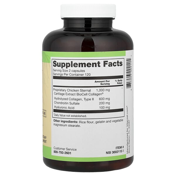 Alternative view of Vitacost, Root2, BioCell Collagen®, 240 Capsules