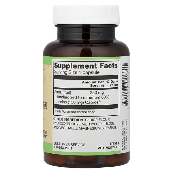 Alternative view of Vitacost, Root2, Capros® Amla, 250 mg, 60 Capsules