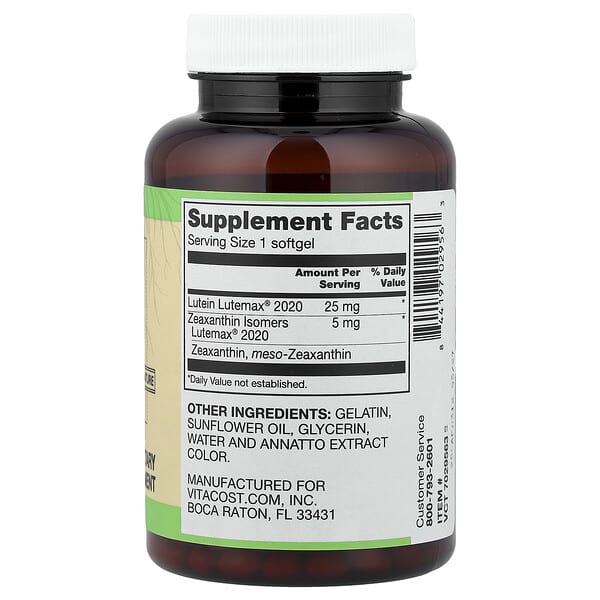 Vitacost, Root2®, Lutein Featuring Lutemax® 2020, 240 Softgels 2 Vitacost, Root2®, Lutein Featuring Lutemax® 2020, 240 Softgels - Ảnh 2