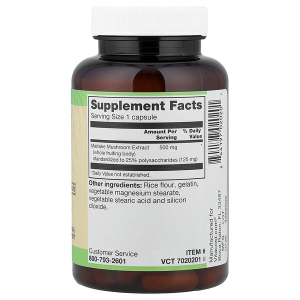 Alternative view of Vitacost, Root2, Maitake Mushroom Extract, 500 mg, 100 Capsules