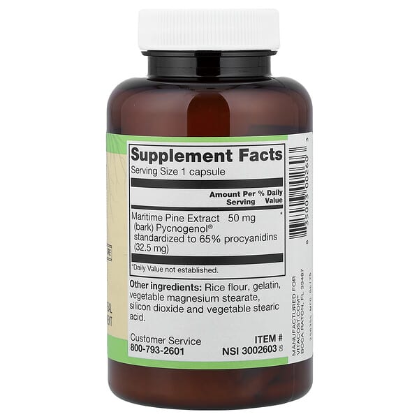 Alternative view of Vitacost, Root2, Pycnogenol® Pine Bark Extract, 50 mg, 90 Capsules