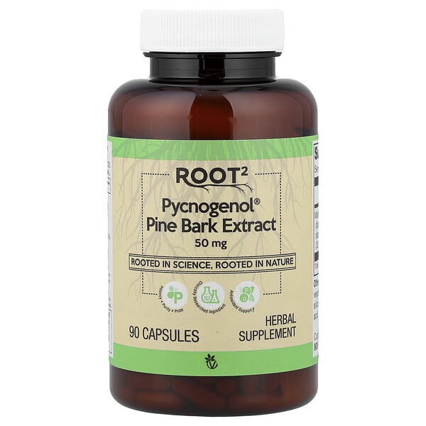 Vitacost, Root2, Pycnogenol® Pine Bark Extract, 50 mg, 90 Capsules
