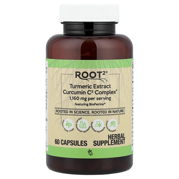 Vitacost, Root2®, Turmeric Extract Curcumin C3 Complex®, 60 Capsules