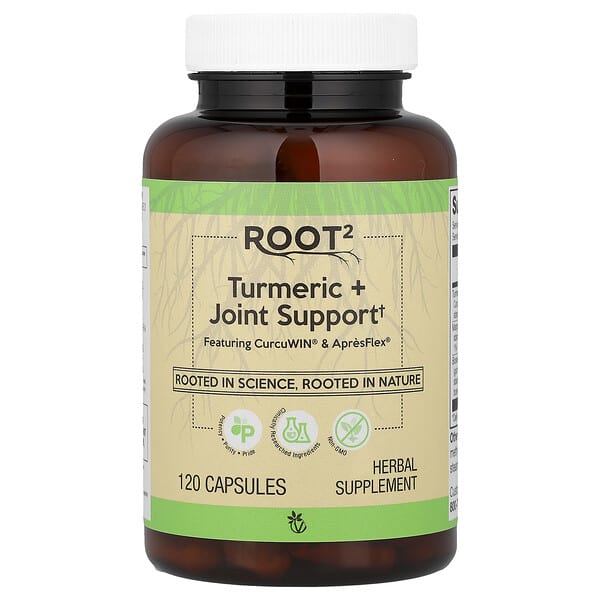 Vitacost, Root2, Turmeric + Joint Support, 120 Capsules