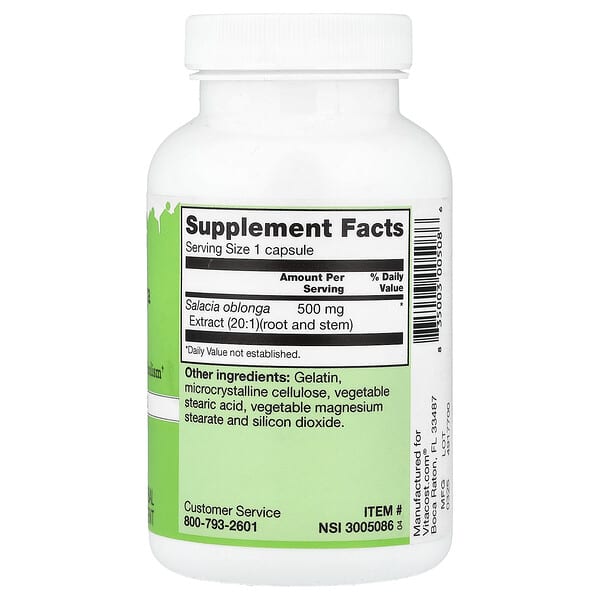 Alternative view of Vitacost, Salacia Oblonga Extract, 500 mg, 120 Capsules