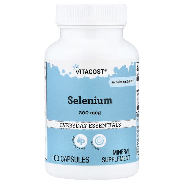 Vitacost, Selenium, 200 mcg, 100 Capsules