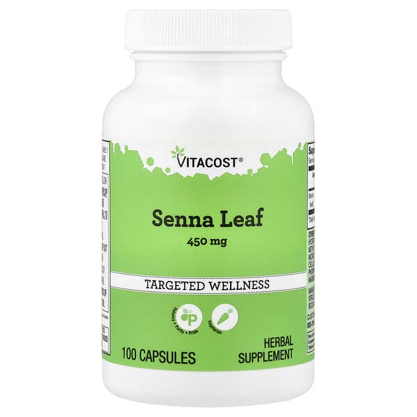 Vitacost, Senna Leaf, 450 mg, 100 Capsules
