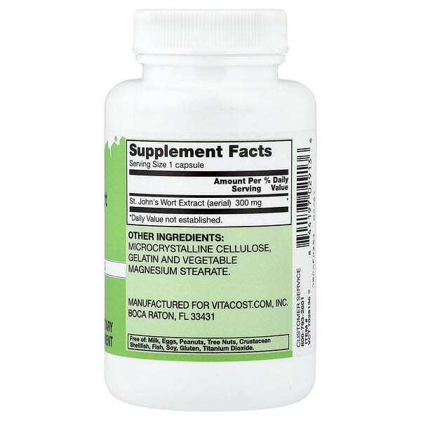 Alternative view of Vitacost, St. John's Wort Extract, 300 mg, 60 Capsules