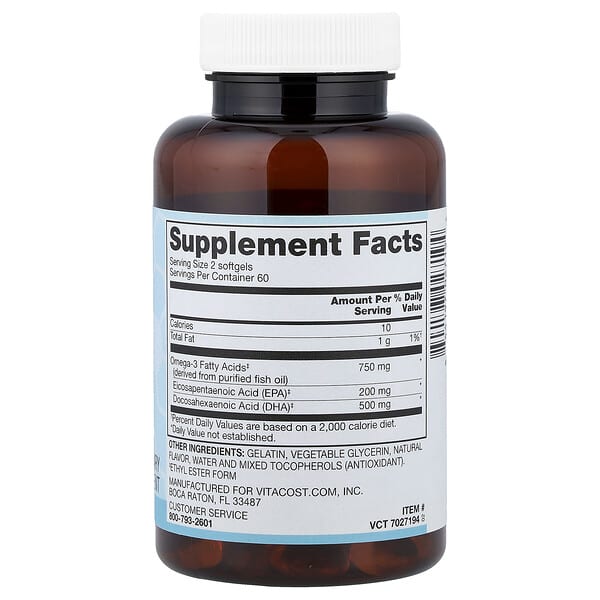Alternative view of Vitacost, Synergy®, Super DHA Omega-3, 120 Softgels