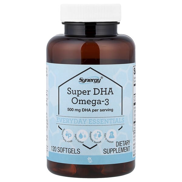 Vitacost, Synergy®, Super DHA Omega-3, 120 Softgels