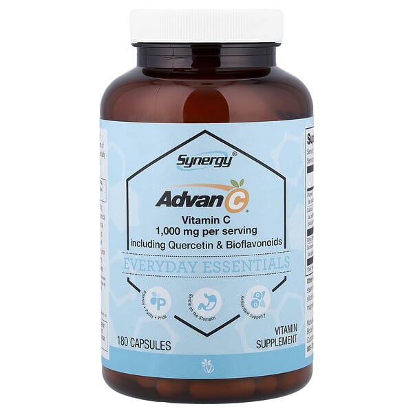 Vitacost, Synergy®, Advan-C® Including Quercetin & Bioflavonoids, 180 Capsules