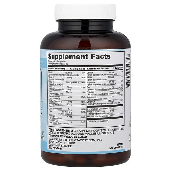 Alternative view of Vitacost, Synergy®, Coral Calcium & Vitamin/Mineral Complex, 90 Capsules
