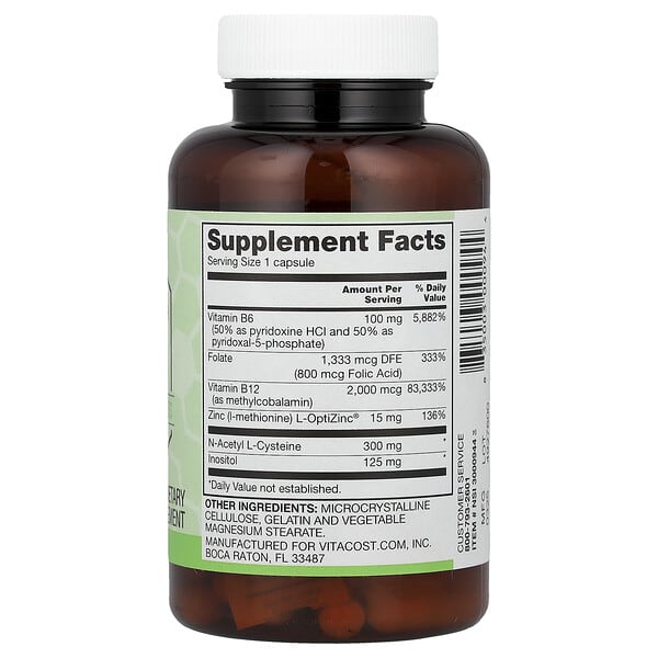 Alternative view of Vitacost, Synergy®, Homocysteine Formula, 60 Capsules