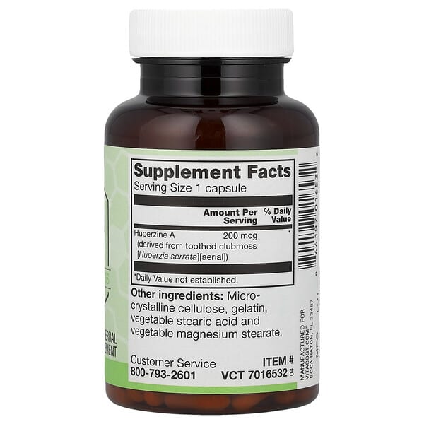 Alternative view of Vitacost, Synergy®, Huperzine A, 200 mcg, 120 Capsules