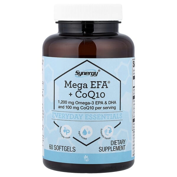 Vitacost, Synergy®, Mega EFA® + CoQ10, 60 Softgels