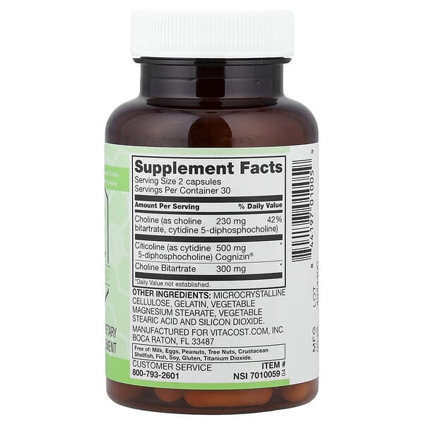 Vitacost, Synergy®, Neurocholine, 60 Capsules 2 Vitacost, Synergy®, Neurocholine, 60 Capsules - Ảnh 2