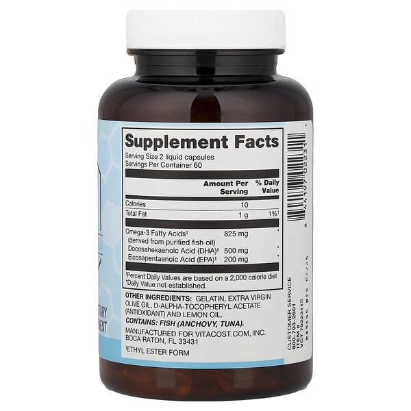 Alternative view of Vitacost, Synergy®, Omega-3 Super DHA, 120 Liquid Capsules