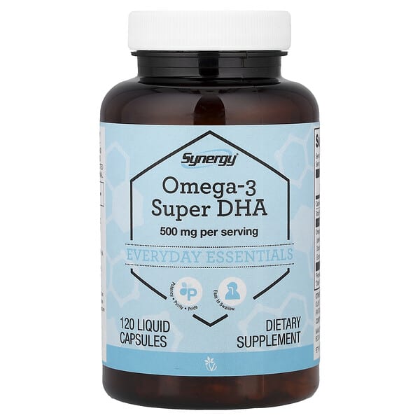 Vitacost, Synergy®, Omega-3 Super DHA, 120 Liquid Capsules