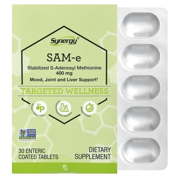 Vitacost, Synergy®, SAM-e, 400 mg, 30 Enteric Coated Tablets