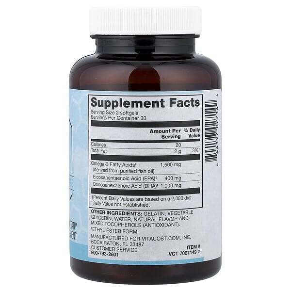 Alternative view of Vitacost, Synergy®, Super DHA Omega-3, 60 Softgels