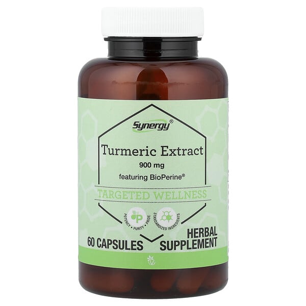 Vitacost, Synergy®, Turmeric Extract Featuring BioPerine®, 60 Capsules