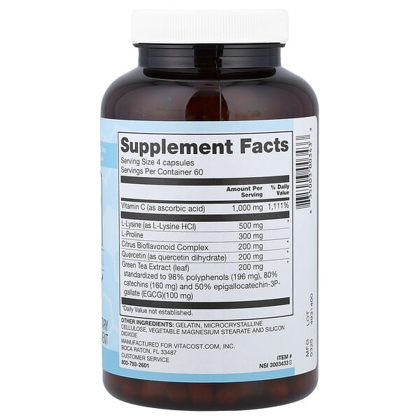 Alternative view of Vitacost, Synergy®, Vitamin C-1000 Including L-Lysine & L-Proline, 240 Capsules