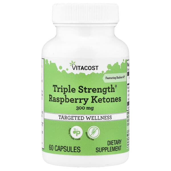Vitacost, Triple Strength Raspberry Ketones, 300 mg, 60 Capsules