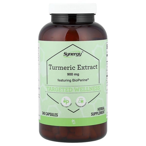 Vitacost, Synergy®, Turmeric Extract, Featuring BioPerine®, 240 Capsules