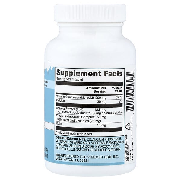 Alternative view of Vitacost, Vitamin C, 100 Tablets