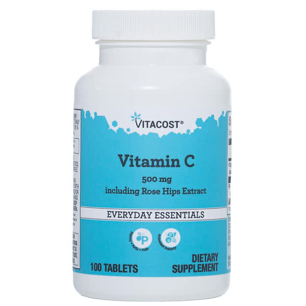 Vitacost, Vitamin C 500 mg including Rose Hips - 100 Tablets, 500 mg including Rose Hips, 100 Tablets 2 Vitacost, Vitamin C 500 mg including Rose Hips - 100 Tablets, 500 mg including Rose Hips, 100 Tablets