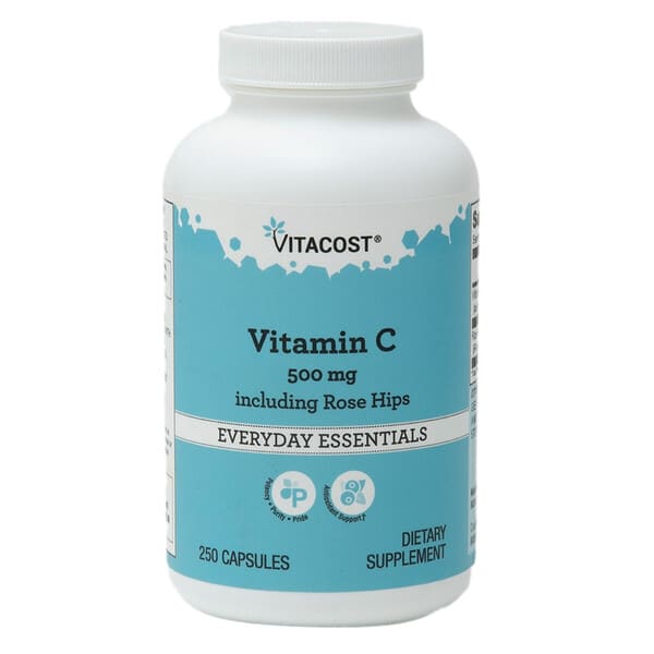 Vitacost, Vitamin C 500 mg Including Rose Hips, 250 Capsules 5 Vitacost, Vitamin C 500 mg Including Rose Hips, 250 Capsules