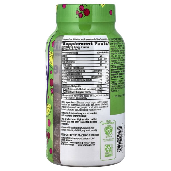 Alternative view of VitaFusion, Omega-3, EPA/DHA & ALA Gummies, Raspberry Lemonade, 120 Gummies