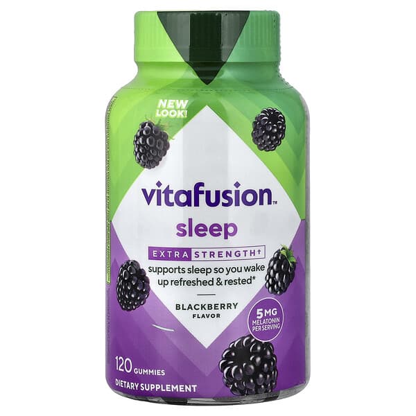 VitaFusion, Sleep, Melatonin Gummies, Blackberry, 120 Gummies (2.5 mg per Gummy)