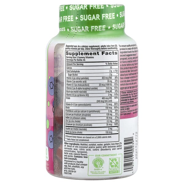 Alternative view of VitaFusion, Women's Sugar Free Multi, Mixed Berry, 90 Gummies
