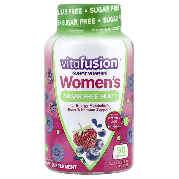 VitaFusion, Women's Sugar Free Multi, Mixed Berry, 90 Gummies