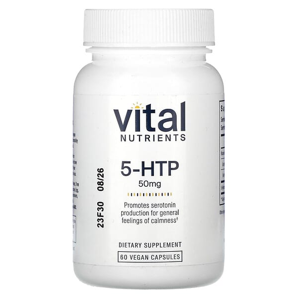 Vital Nutrients, 5-HTP, 50 mg, 60 Vegan Capsules