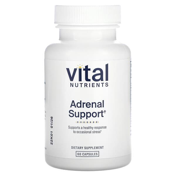 Vital Nutrients, Adrenal Support, 60 Capsules 3 Vital Nutrients, Adrenal Support, 60 Capsules