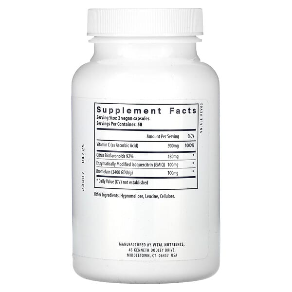 Alternative view of Vital Nutrients, Aller-C, 100 Vegan Capsules