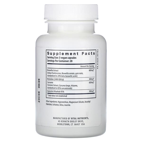 Alternative view of Vital Nutrients, BCQ, 60 Vegan Capsules