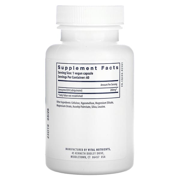 Alternative view of Vital Nutrients, Coenzyme Q10, 200 mg, 60 Vegan Capsules