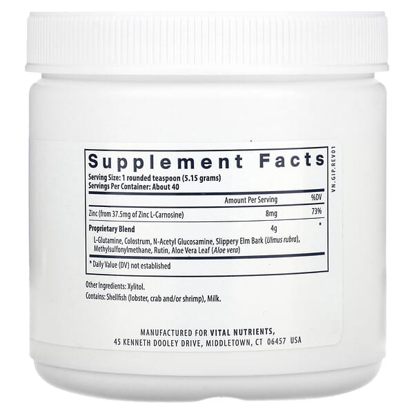 Alternative view of Vital Nutrients, GI Repair Powder, 7.26 oz (206 g)