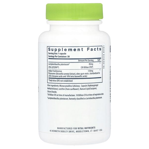 Alternative view of Vital Nutrients, Hyperbiotics®, IBS Support Probiotic, 30 Vegan Capsules