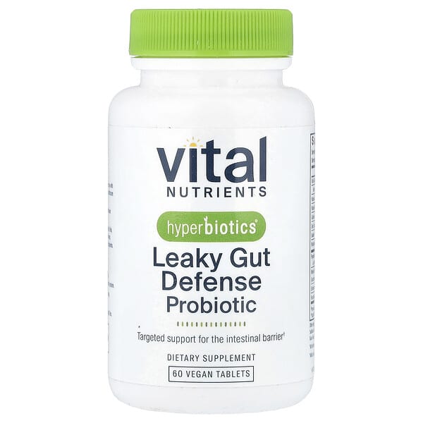 Vital Nutrients, Hyperbiotics®, Leaky Gut Defense Probiotic, 60 Vegan Tablets