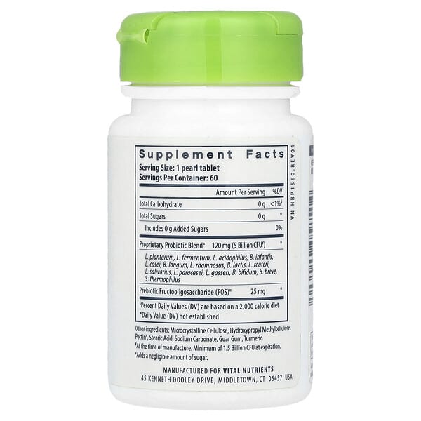 Alternative view of Vital Nutrients, Hyperbiotics®, Pro-15®, Pre + Probiotic, 60  Vegan Micro-Pearls