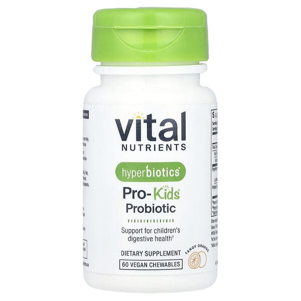 Vital Nutrients, Hyperbiotics®, Pro-Kids® Probiotic, Tangy Orange, 60 Vegan Chewables