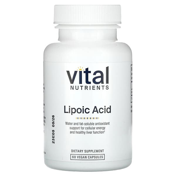 Vital Nutrients, Lipoic Acid, 60 Vegan Capsules (300 mg per Capsule)