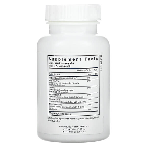 Alternative view of Vital Nutrients, Liver Support, 60 Vegan Capsules