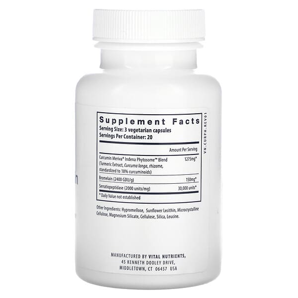 Alternative view of Vital Nutrients, Phyto-Curcumin Plus Enzymes , 60 Vegetarian Capsules
