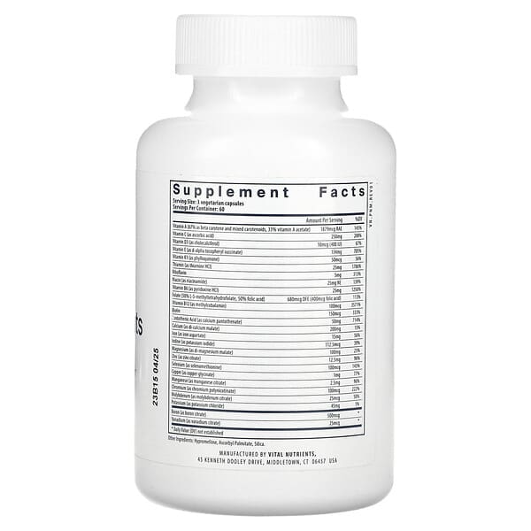 Vital Nutrients, Prenatal Multi-Nutrients, 180 Vegetarian Capsules 2 Vital Nutrients, Prenatal Multi-Nutrients, 180 Vegetarian Capsules - Ảnh 2