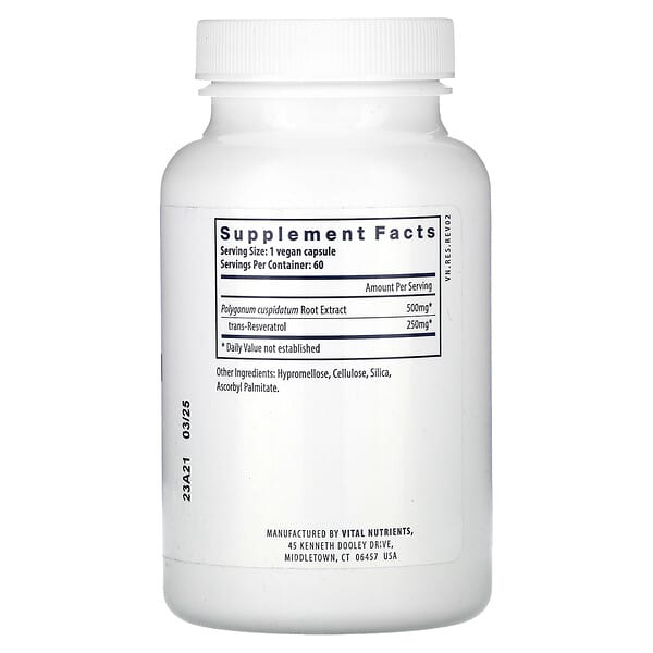 Alternative view of Vital Nutrients, Resveratrol, 60 Vegan Capsules